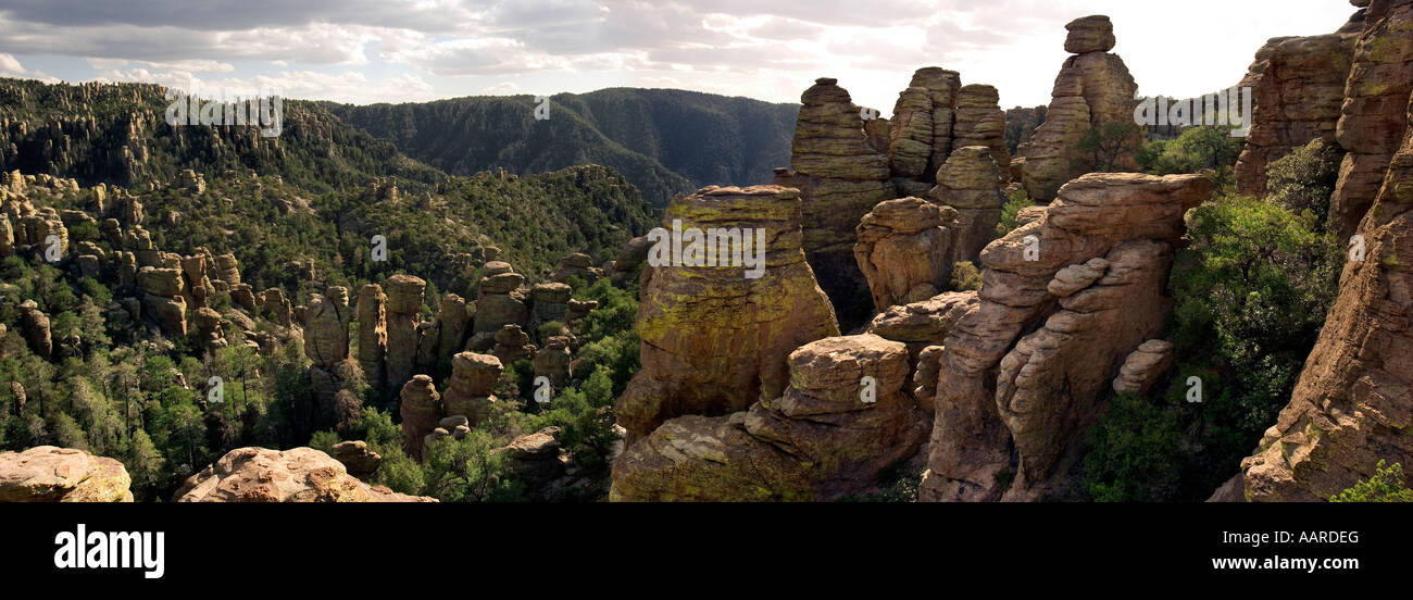 Land des ständigen auf Felsen Chiricahua National Monument Arizona Stockfoto