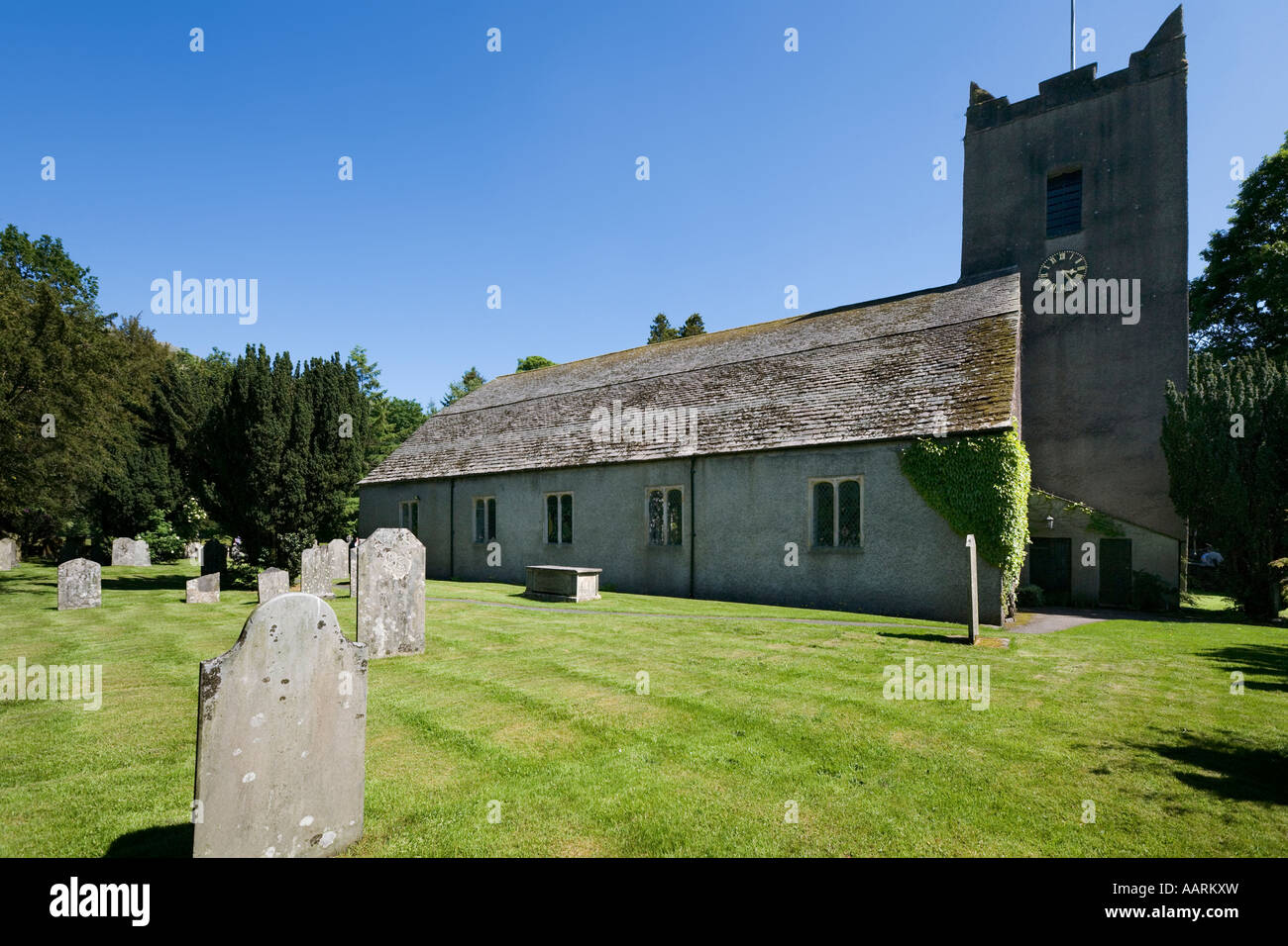 Pfarrkirche, Grasmere, Lake District, Cumbria, England, UK Stockfoto