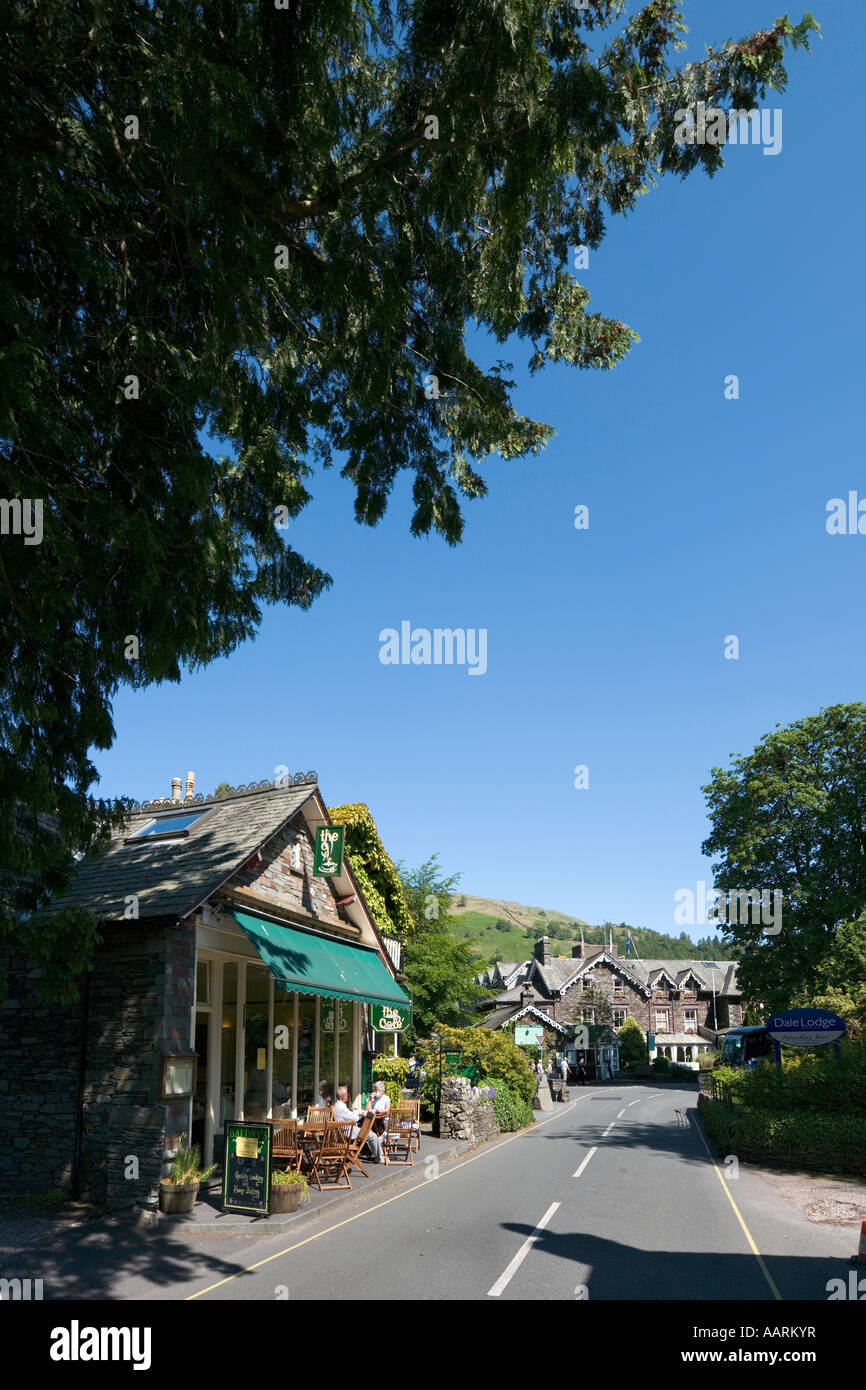 Am Straßenrand Cafe, Grasmere, Lake District, Cumbria, England, UK Stockfoto