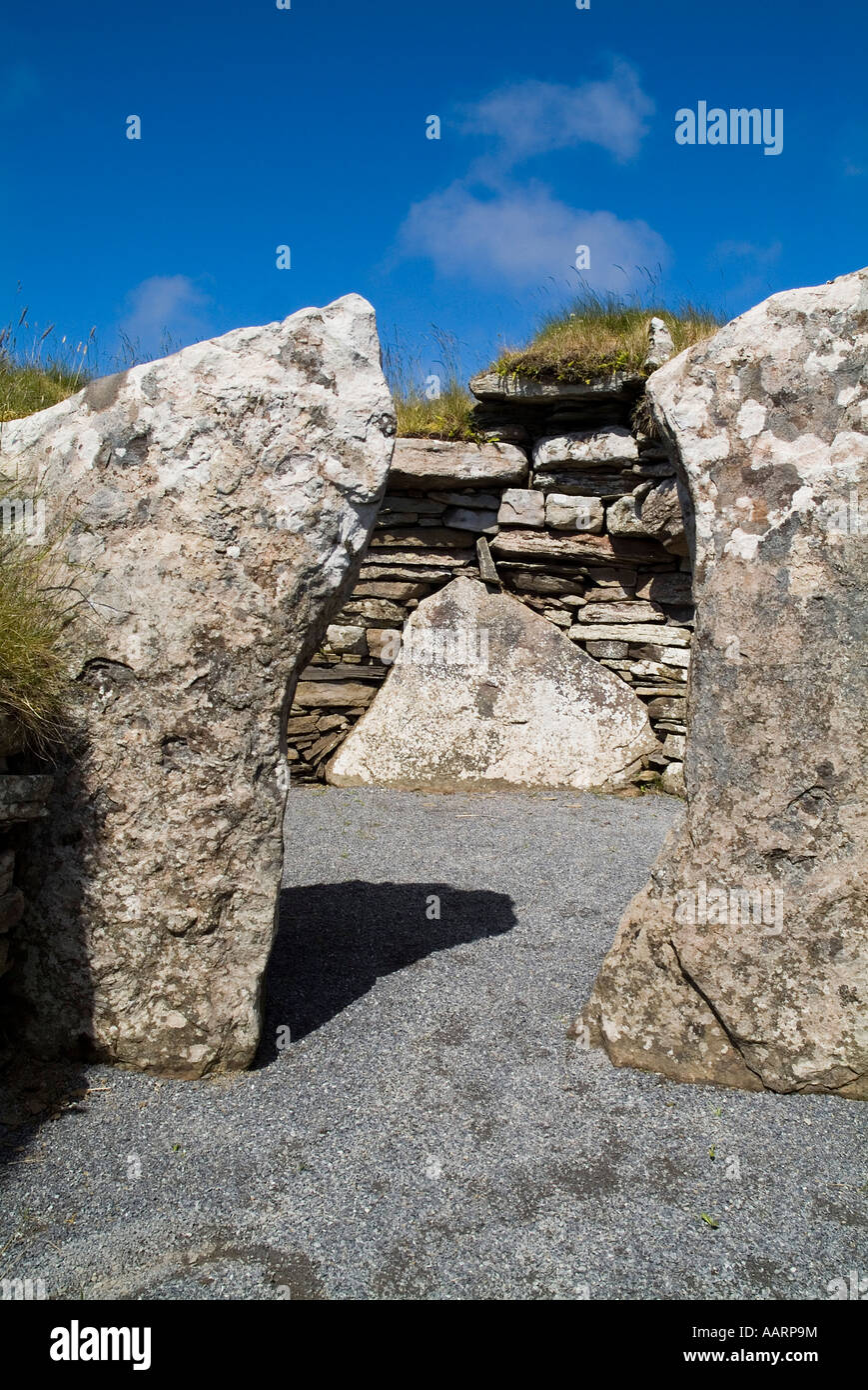 dh CAIRN von bekommen CAITHNESS in neolithischen kurze gehörnten chambered Cairn Orkney Cromarty Typs Stockfoto