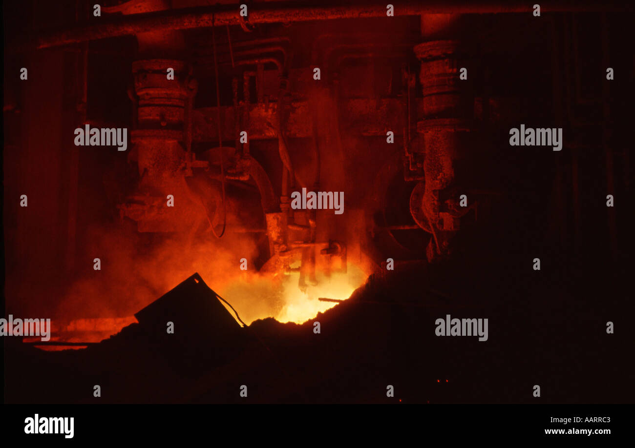 Hochofen-Guss-Eisen 1965 Stockfoto