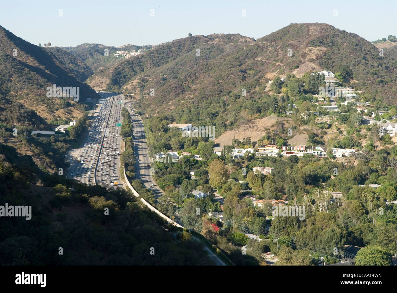 Die 405 Freeway-Los Angeles-Kalifornien Stockfoto