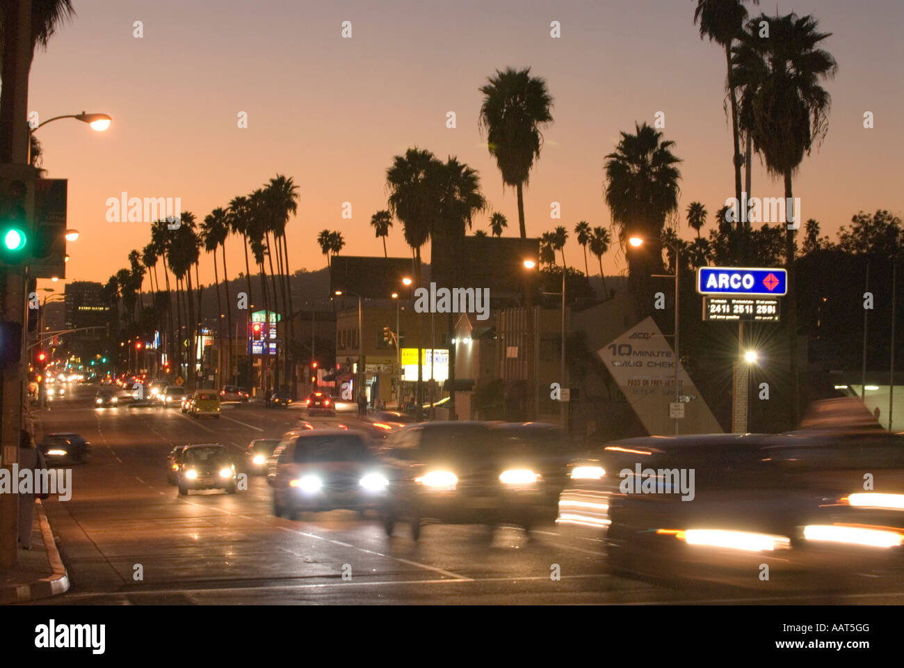 Sunset Blvd., Los Angeles, Kalifornien Stockfoto
