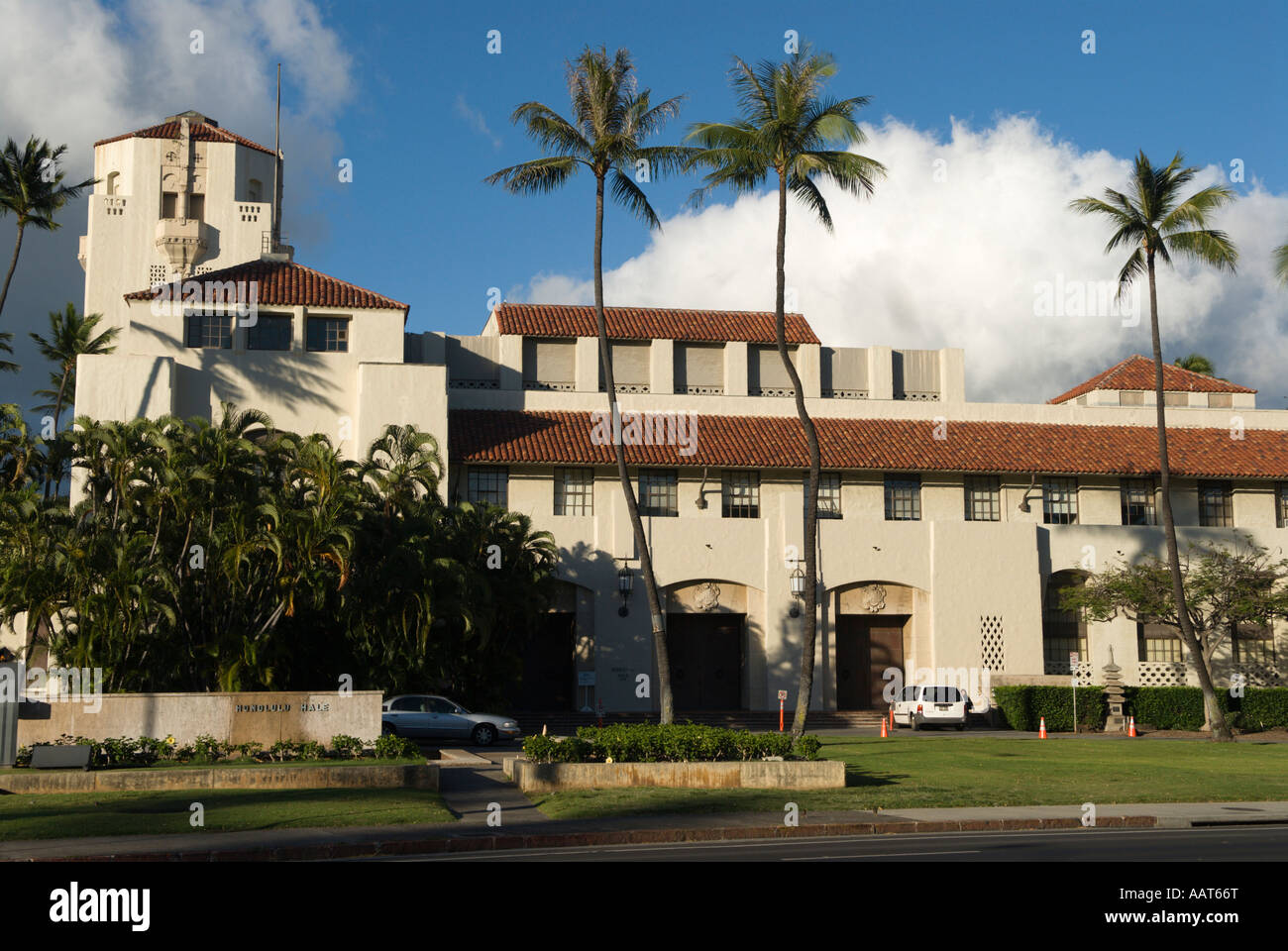 Die Innenstadt von Honolulu Oahu Hawaii in Honolulu Hale Rathaus Stockfoto