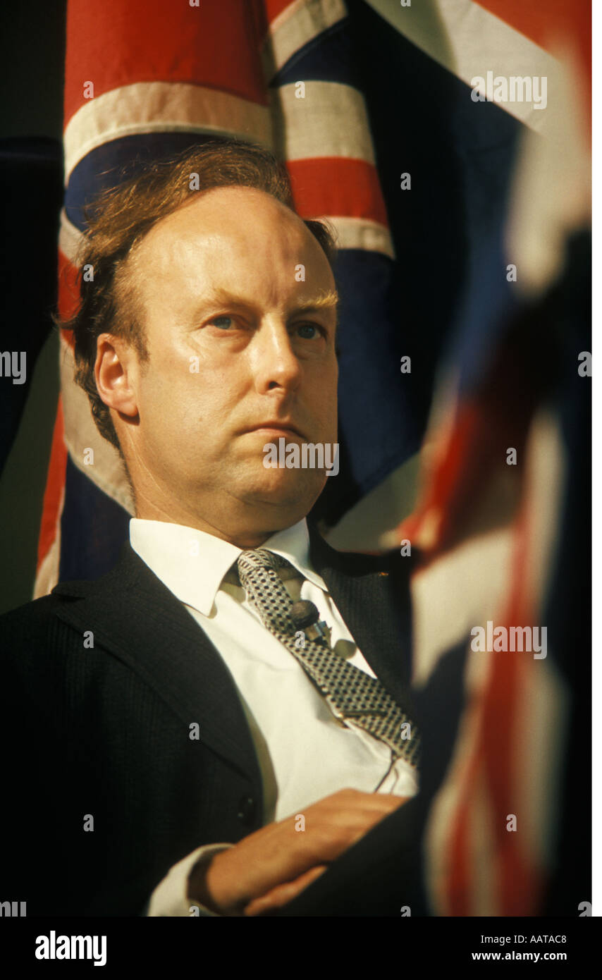 John Tyndall, Vorsitzender der politischen Partei des Front National London 1975 1970er UK 1970er HOMER SYKES Stockfoto