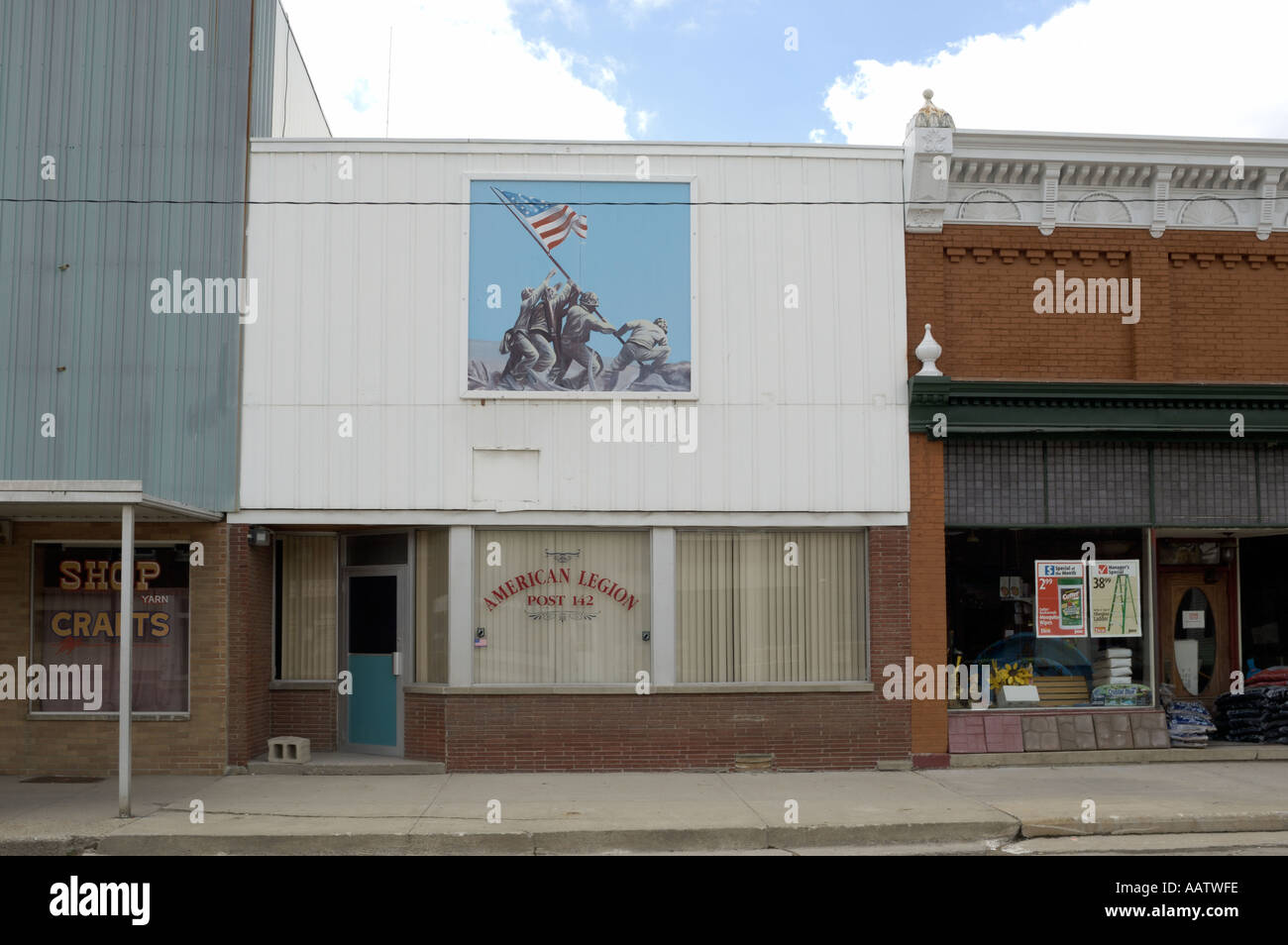 American Legion Post in Capac Michigan Stockfoto