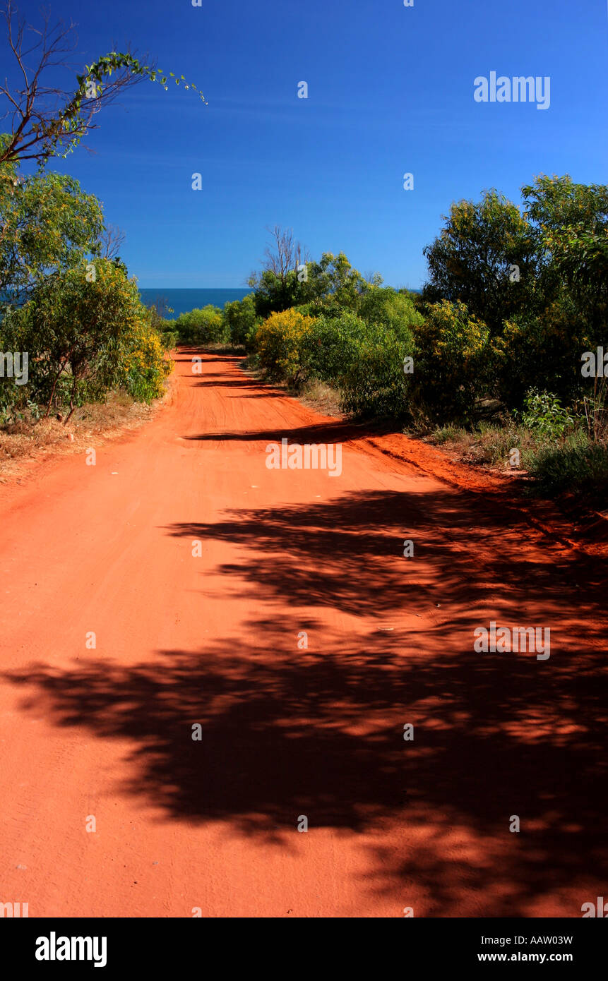 Rote Piste Kooljaman Cape Leveque Outback Westaustraliens Stockfoto