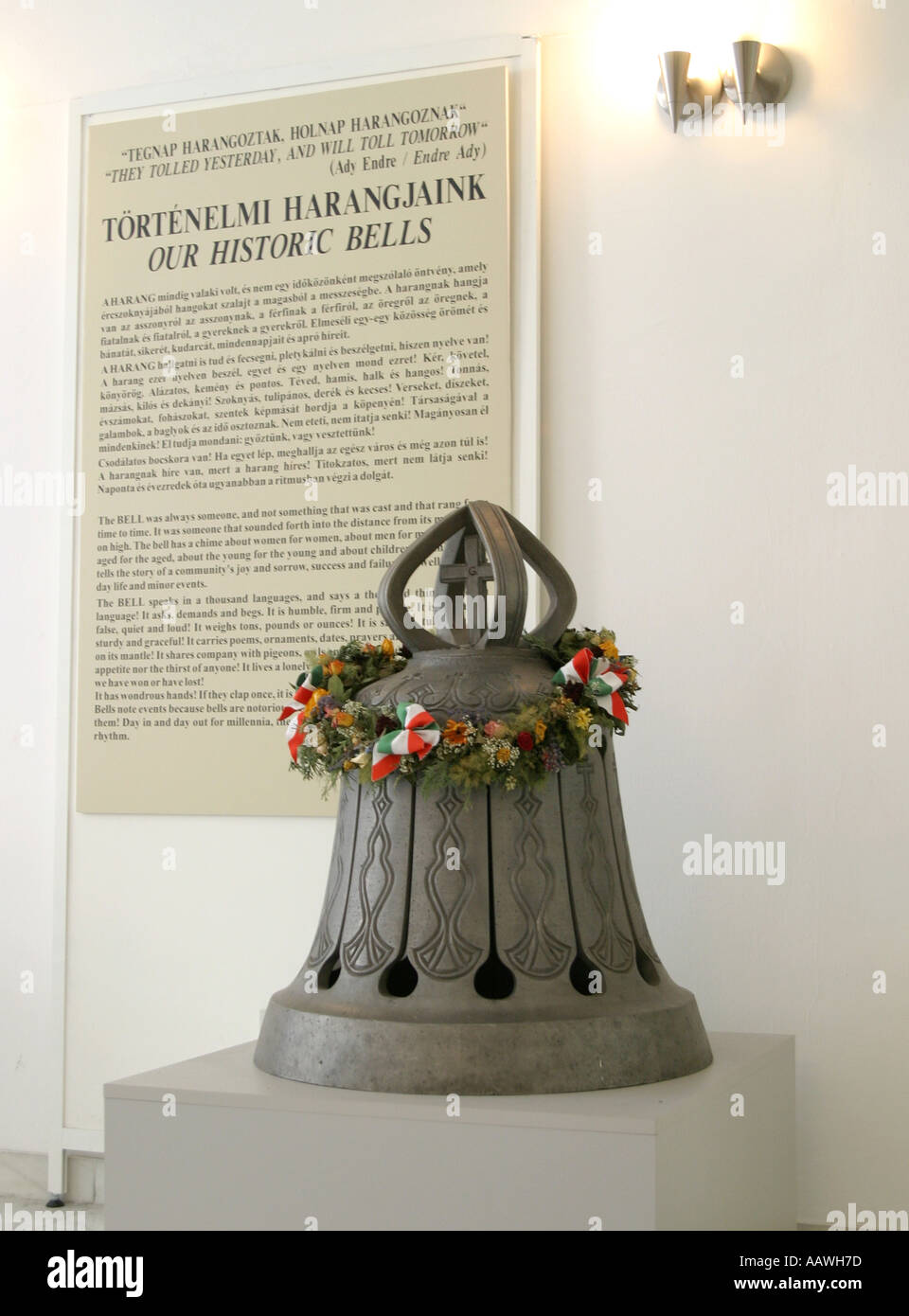 Freiheit Bell im Heritage Museum in Budapest Stockfoto