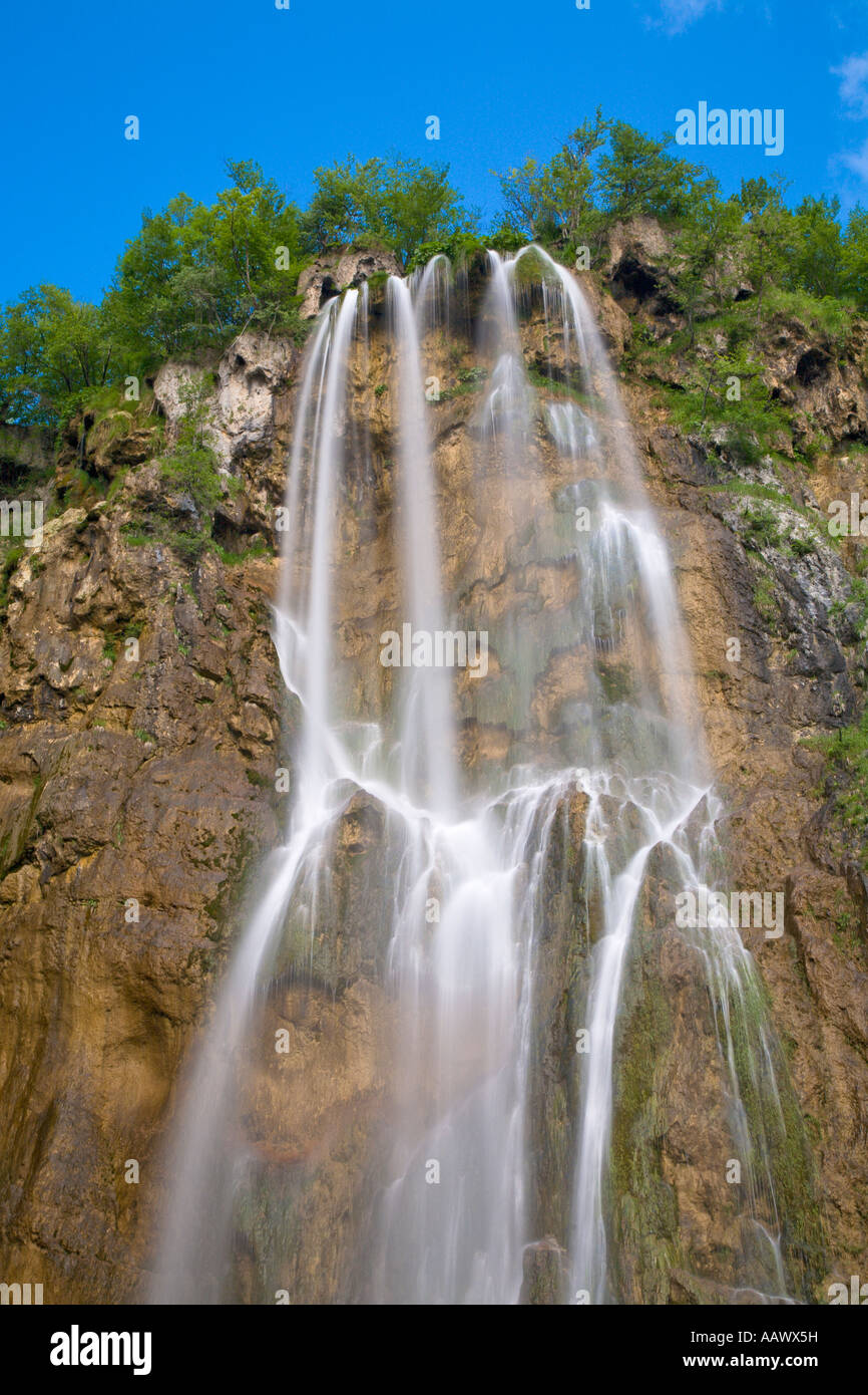 Wasserfall, Nationalpark Plitvicer Seen, Lika-Senj, Kroatien Stockfoto