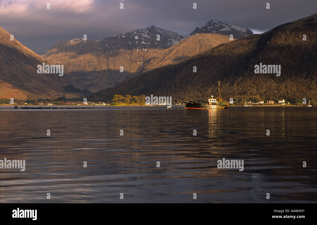 Glencoe Loch Leven Stockfoto