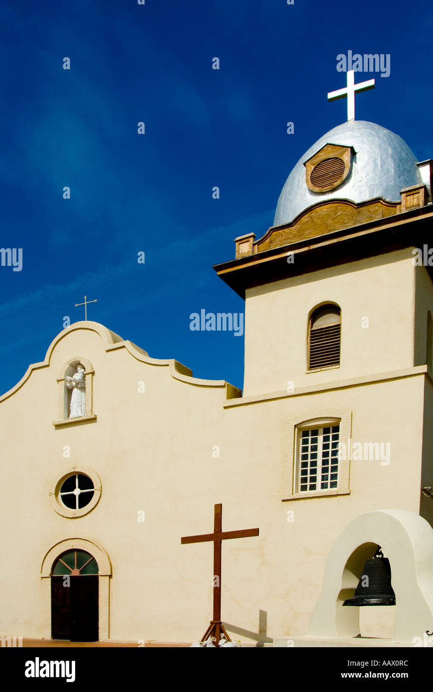 Mission Ysleta in der Nähe von El Paso Stockfoto