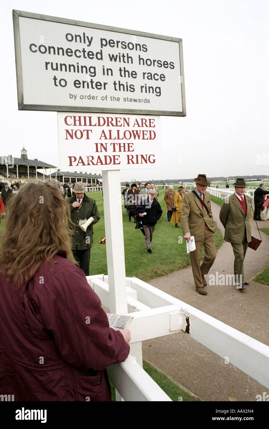 die Parade-Ring an einem Doncaster Rennen Kurs, Yorkshire, england Stockfoto