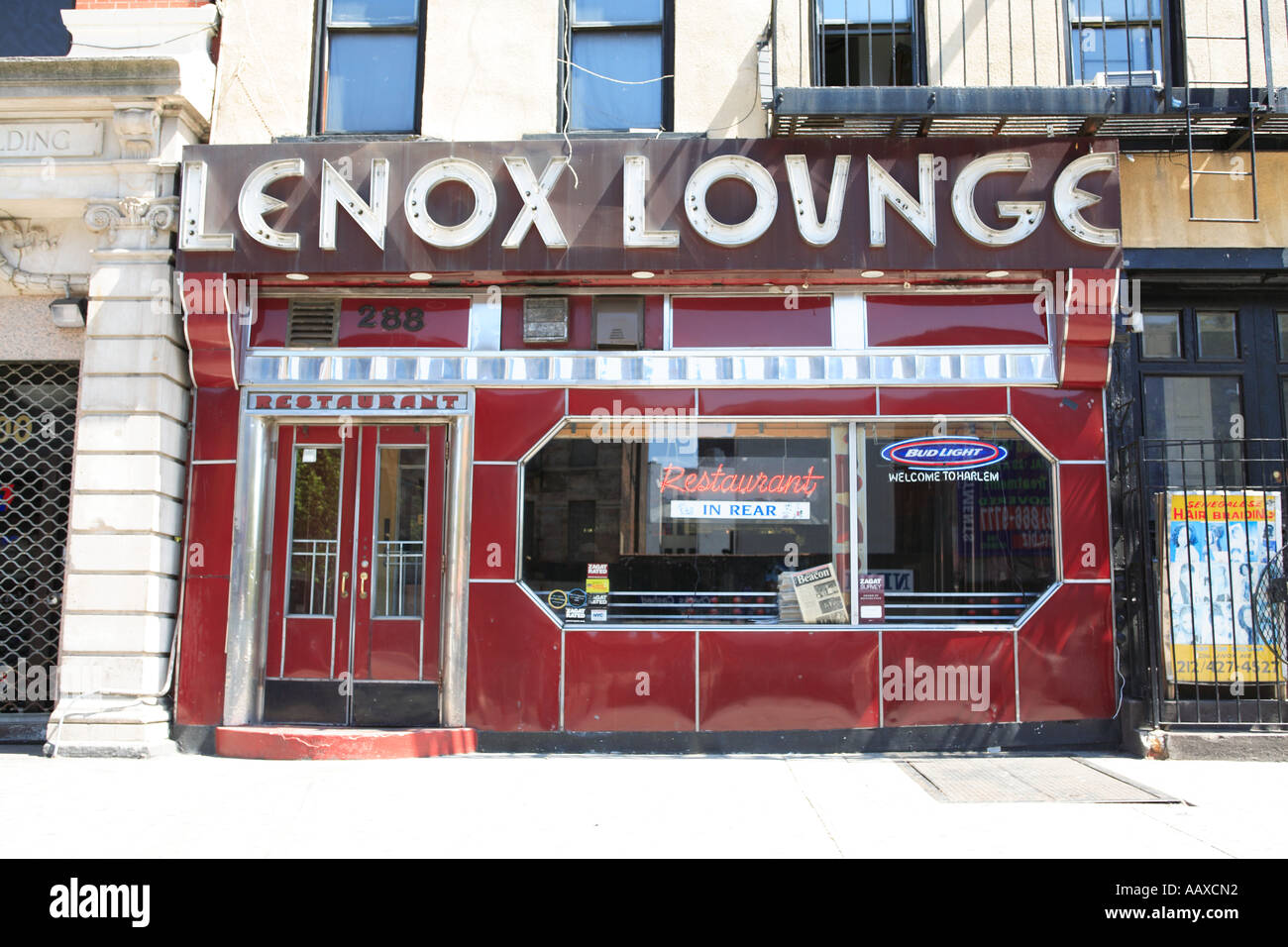 Lenox Lounge Malcolm X Boulevard Lenox Avenue Harlem Manhattan New York City USA Stockfoto