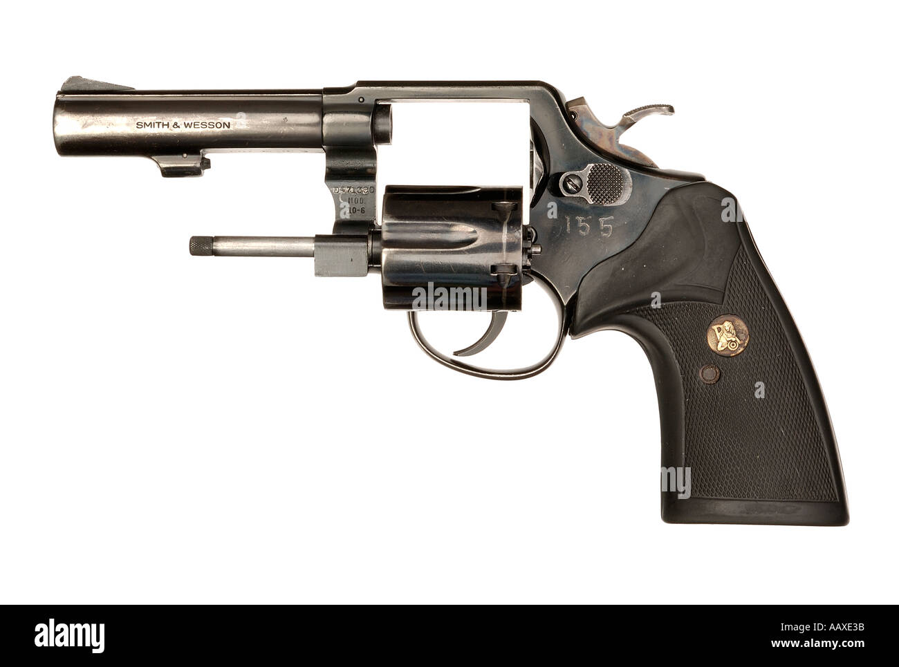 Fass öffnen laden Magazin Smith und Wesson Handfeuerwaffe Stockfoto