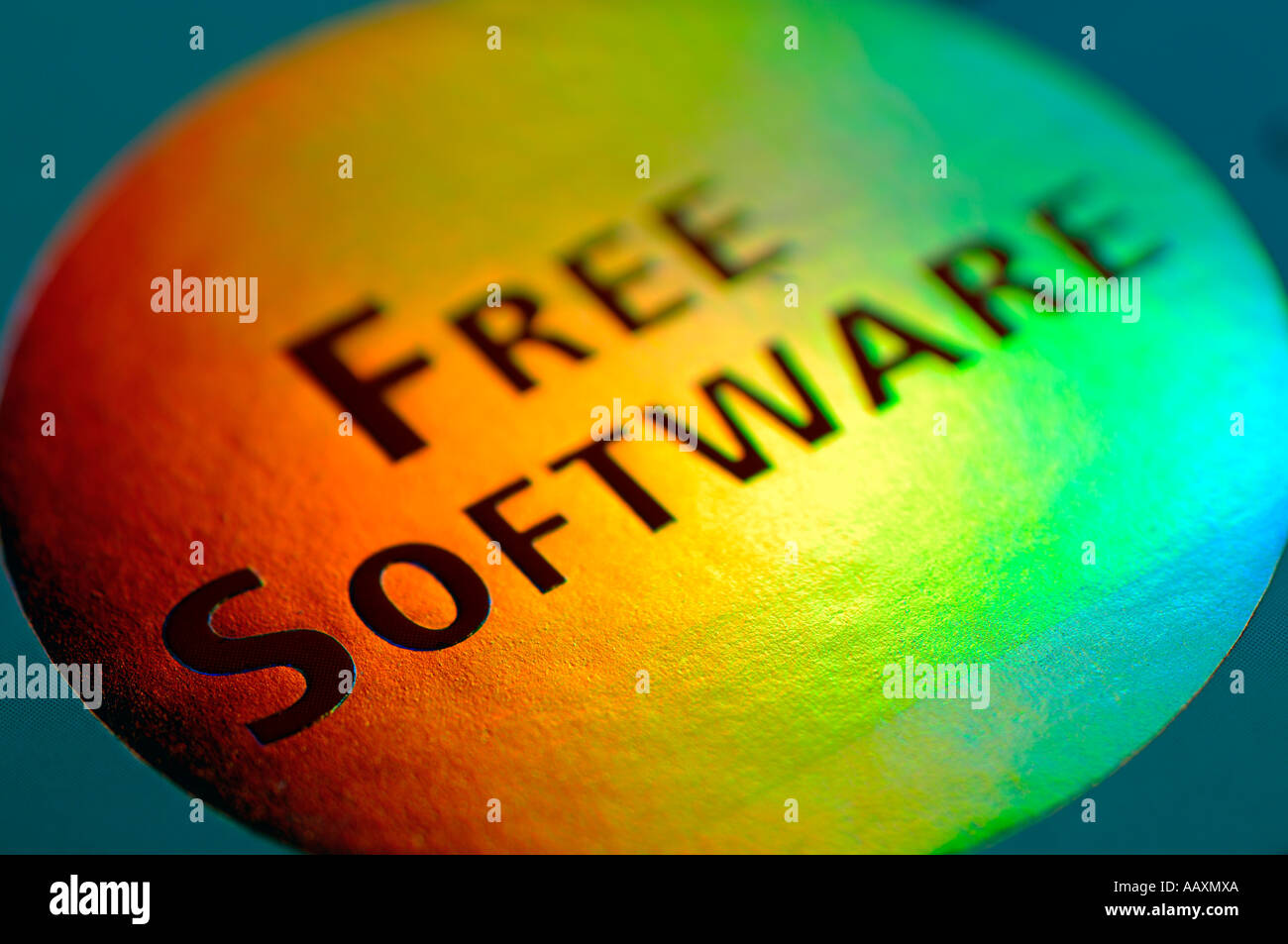 Freie Software-label Stockfoto