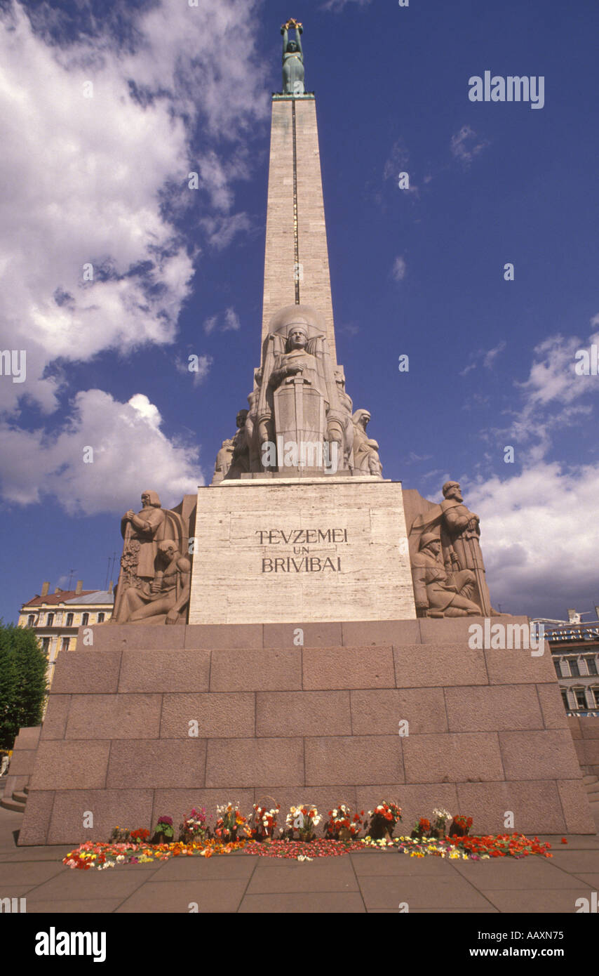 Riga Lettland 1980er Jahre. Ein baltischer Staat Teil der UdSSR das Freiheitsdenkmal 1989. HOMER SYKES Stockfoto