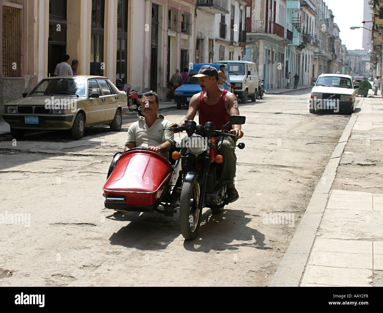 Eine traditionelle Form des Transports der kubanischen Hauptstadt Havanna Stockfoto