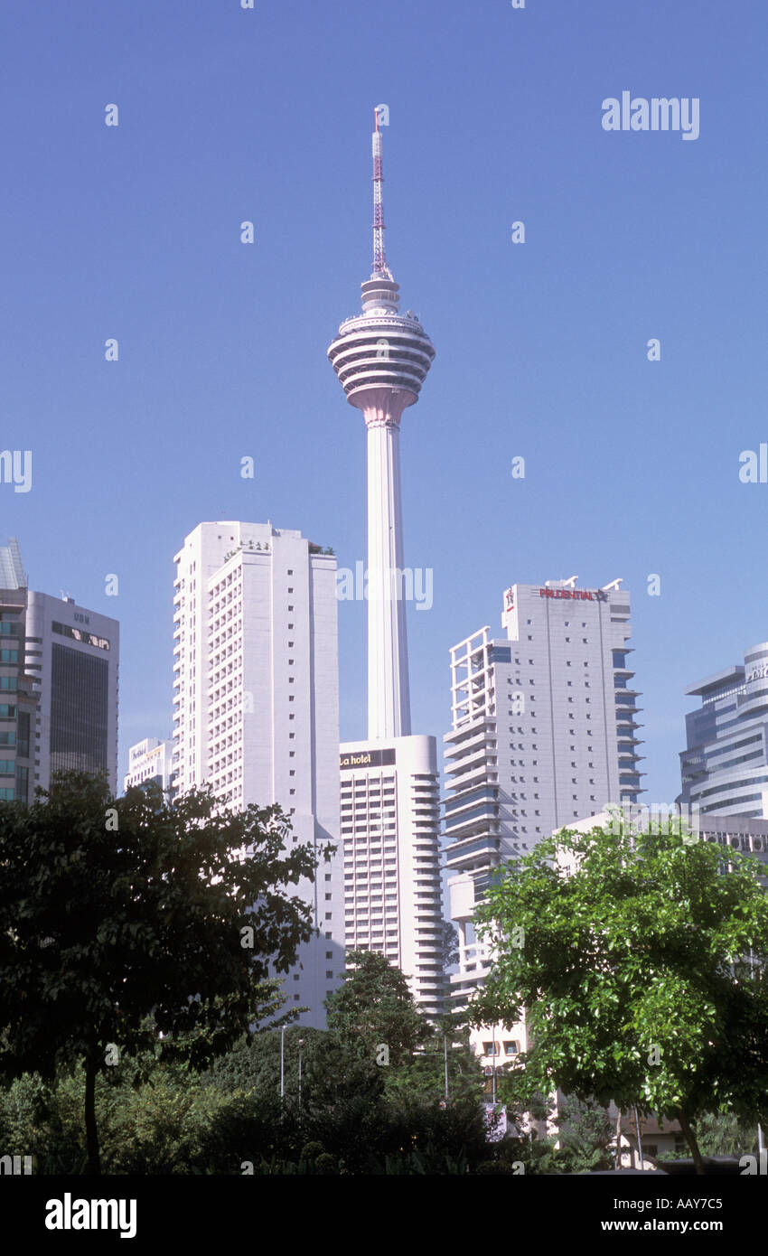 Malaysia Kuala Lumpur Menara Kuala Lumpur Fernmeldeturm Stockfoto