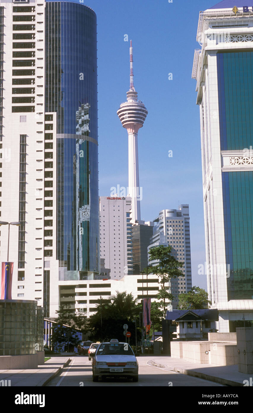 Malaysia Kuala Lumpur Menara Kuala Lumpur Fernmeldeturm Stockfoto