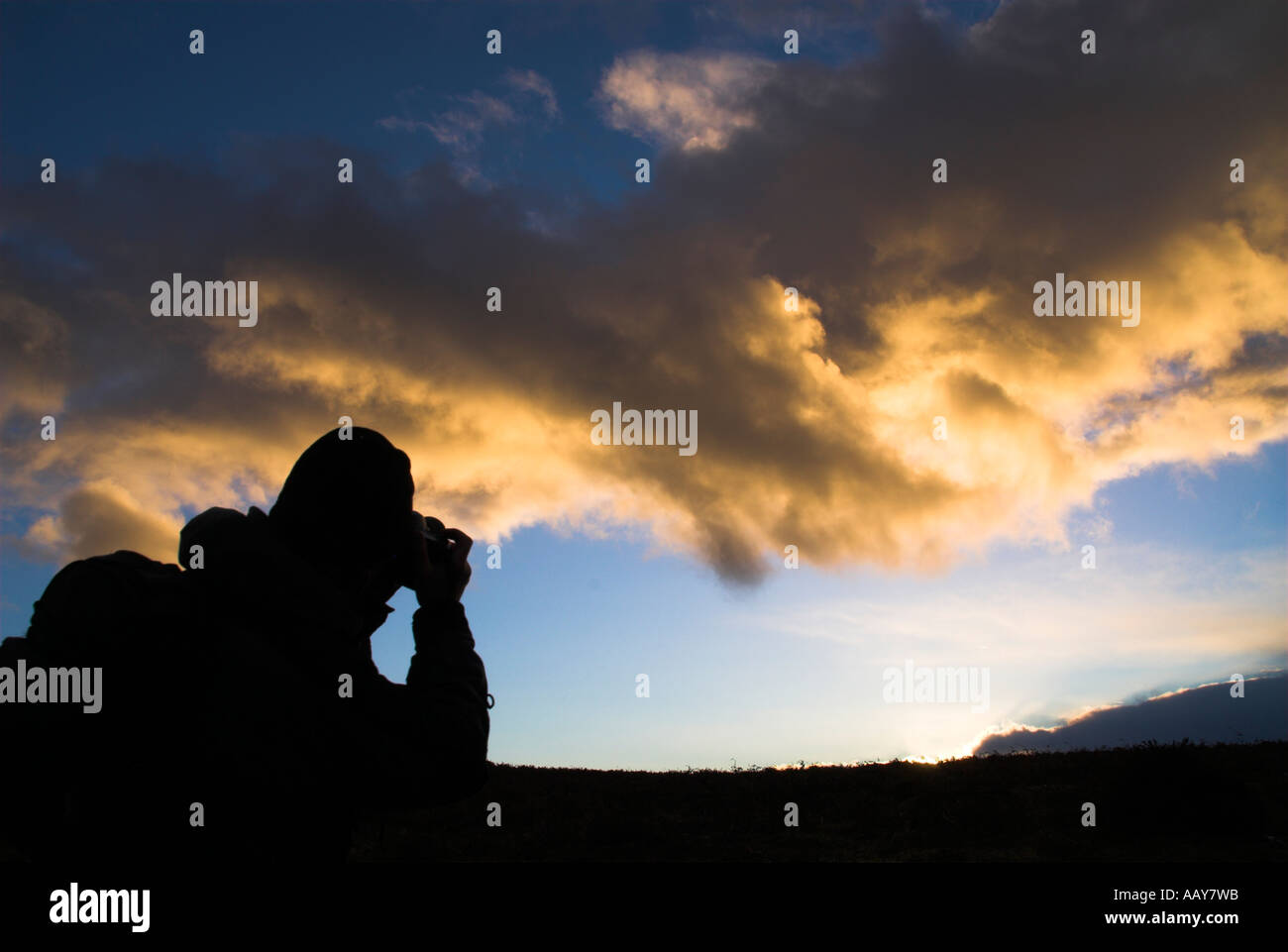 UK-Wales-Powys Fotograf in Landschaft Stockfoto
