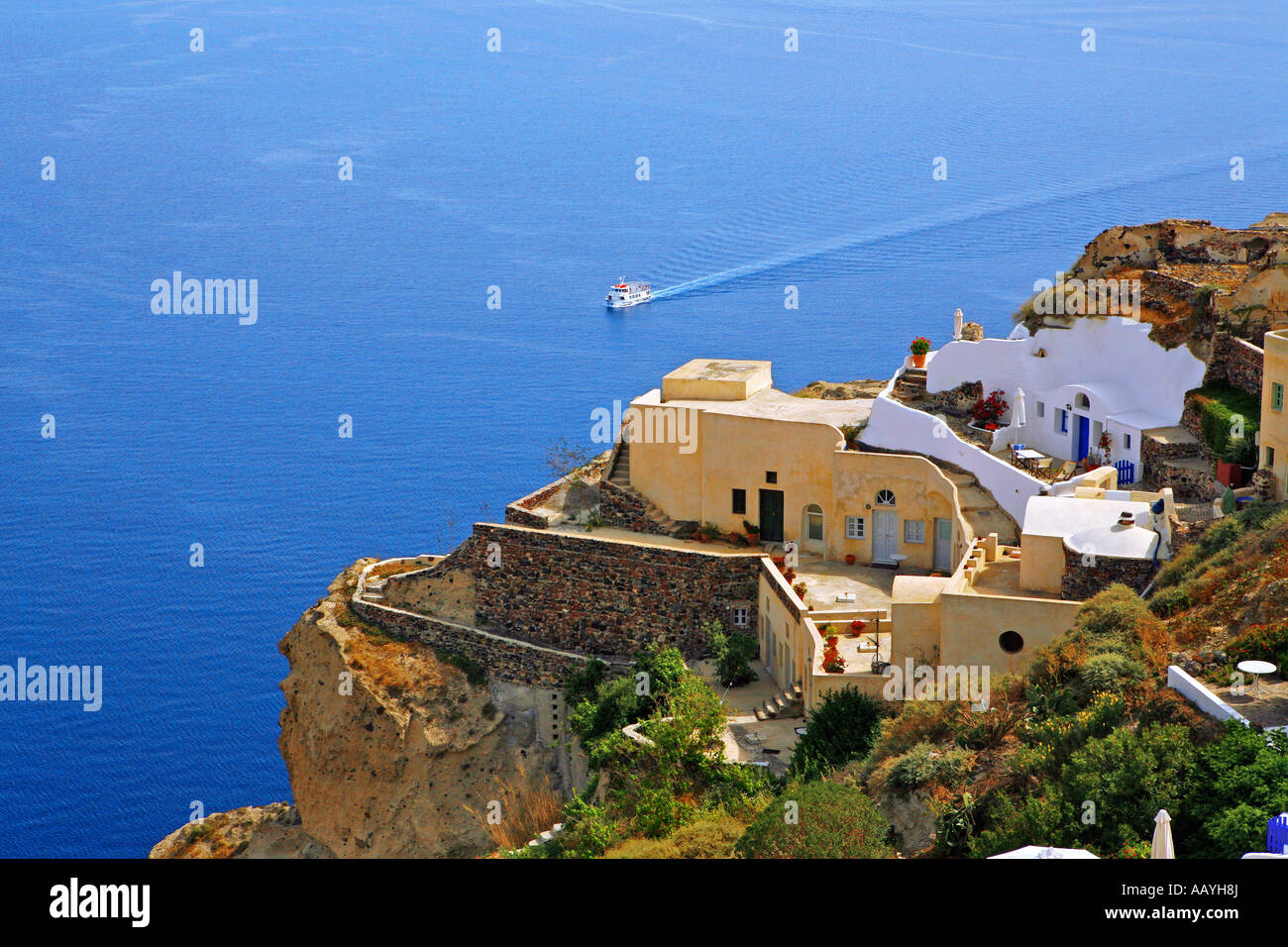 Oia Santorini Kykladen-Inseln Stockfoto