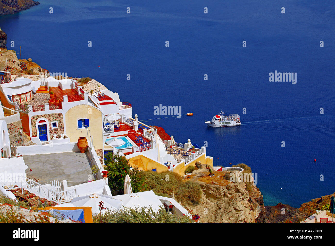 Oia Santorini Kykladen Inseln Stockfoto