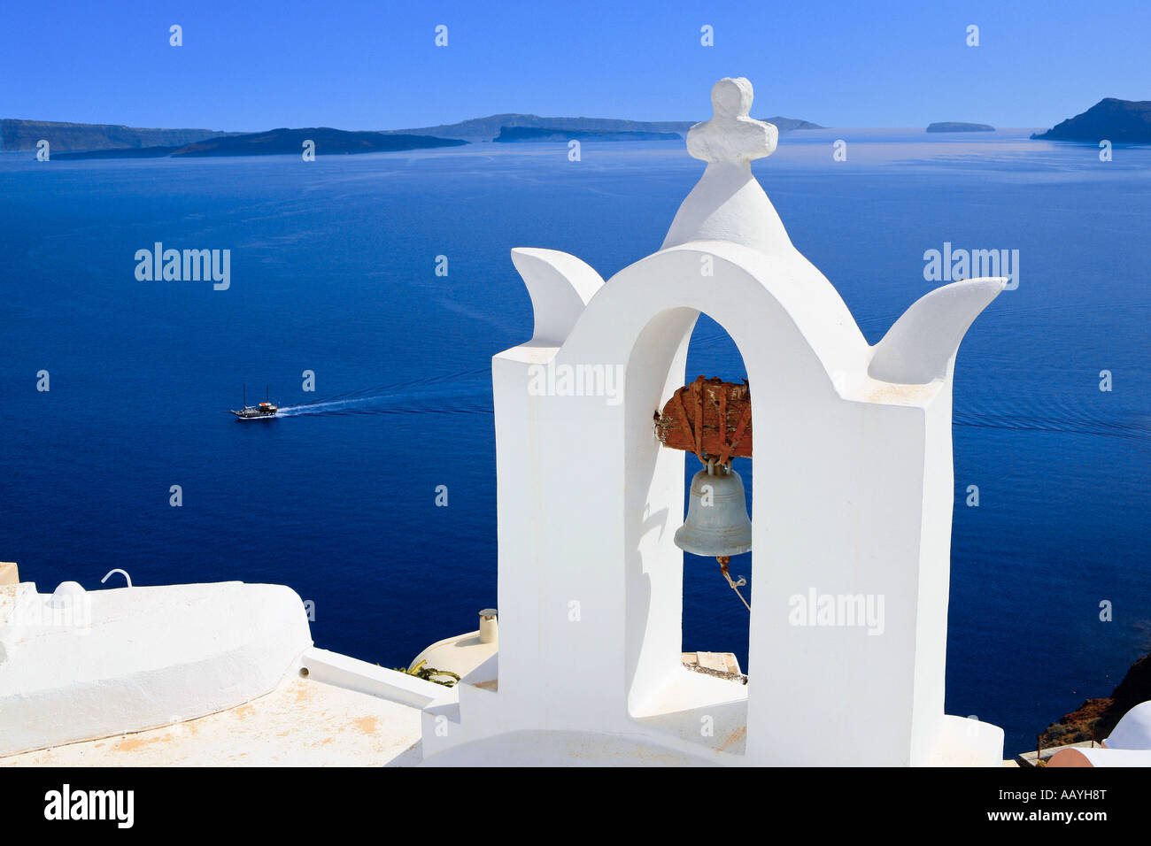 Santorini in den Kykladen-Inseln Stockfoto