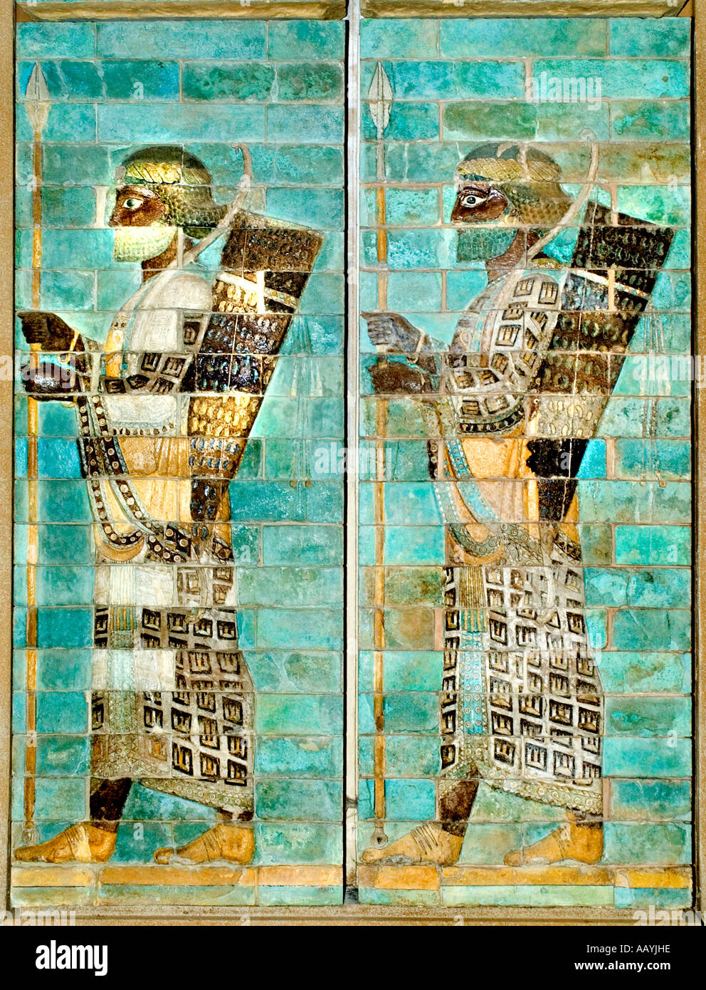 Die Bogenschützen von Darius persische Fries aus dem Palast Darius der große in Susa Stockfoto