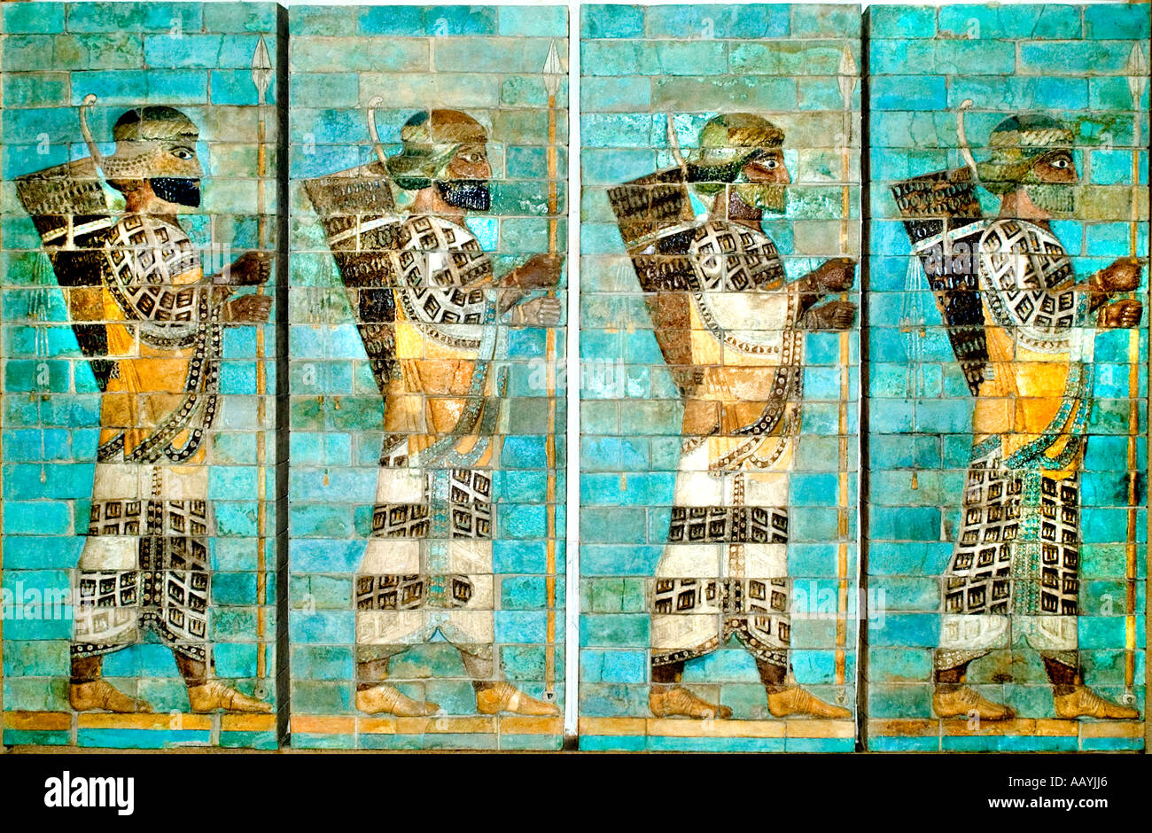 Die Bogenschützen von Darius persische Fries aus dem Palast Darius der große in Susa Stockfoto