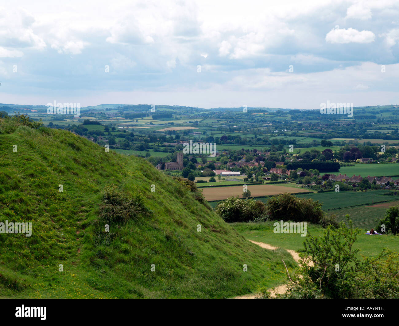 Eisenzeit Fort bei Schinken-Hügel in der Nähe Martock in Somerset England Vereinigtes Königreich Stockfoto