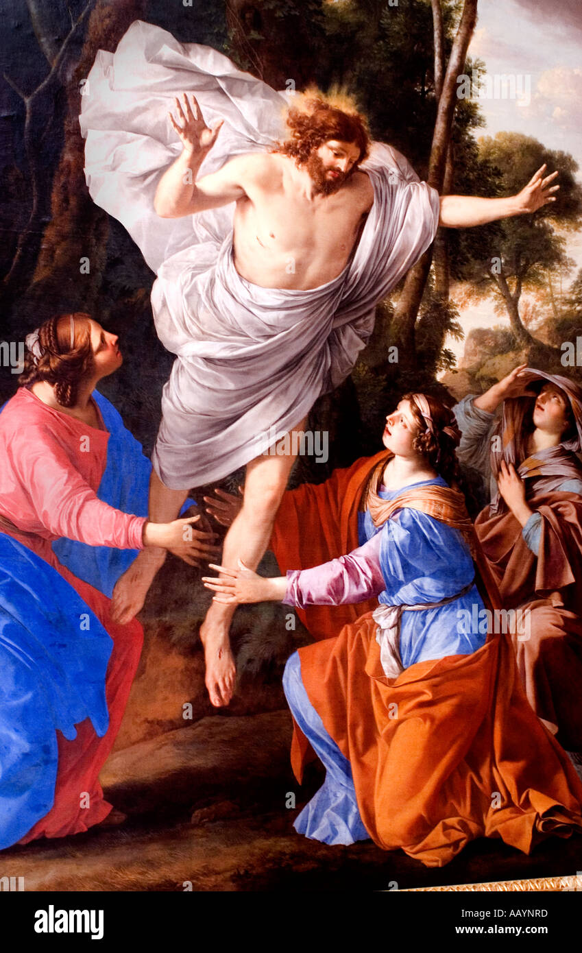 Die Erscheinung Christi zu den drei Marien, Laurent De La Hyre (1606-1656) Stockfoto