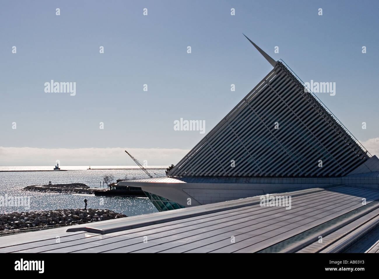 Burke Brise Soleil, Milwaukee Art Museum in Milwaukee, Wisconsin Stockfoto