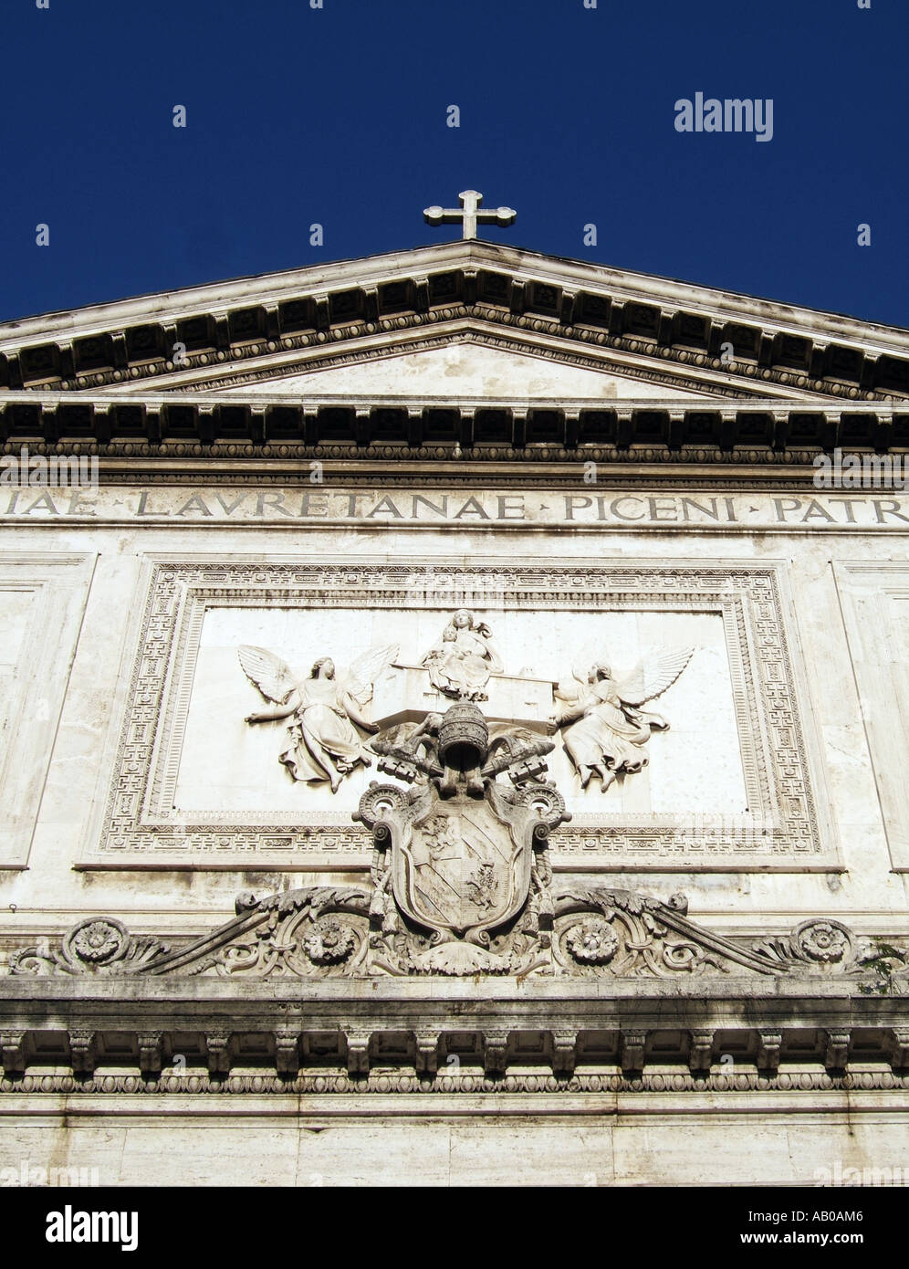 Fassade von San Salvatore in Lauro Kirche in Rom, Italien Stockfoto