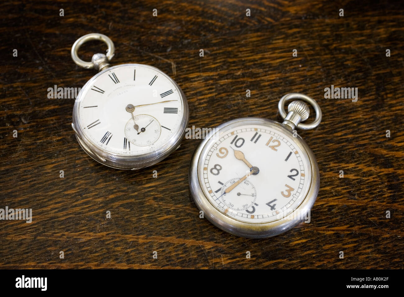 Antiken Welt Krieg 2 Britische Offiziere der Armee Pocket watches uk Stockfoto