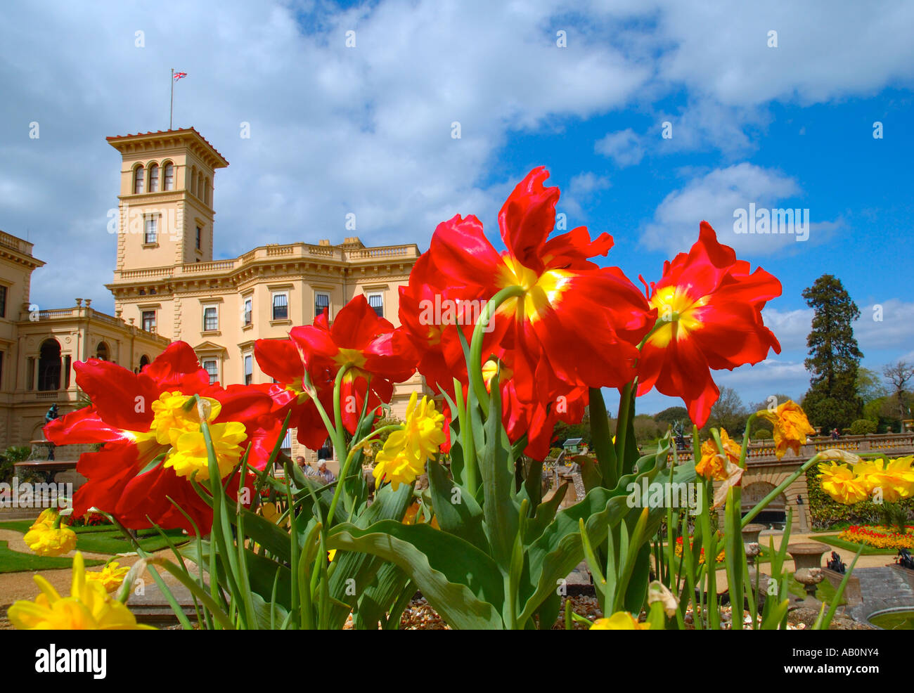 Blumen auf dem Gelände des, Osborne House, East Cowes, Isle of Wight, England, UK, GB. Stockfoto