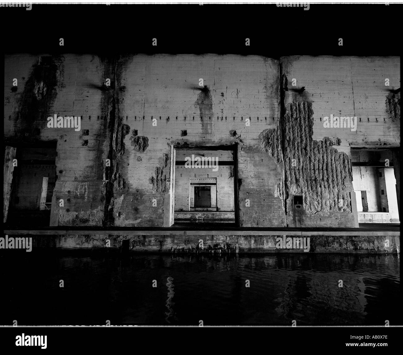 Atlantikwall von Deutschland gegen die alliierten Angriff während WW2, u-Boot Basis, Saint-Nazaire, Frankreich gebaut, Stockfoto