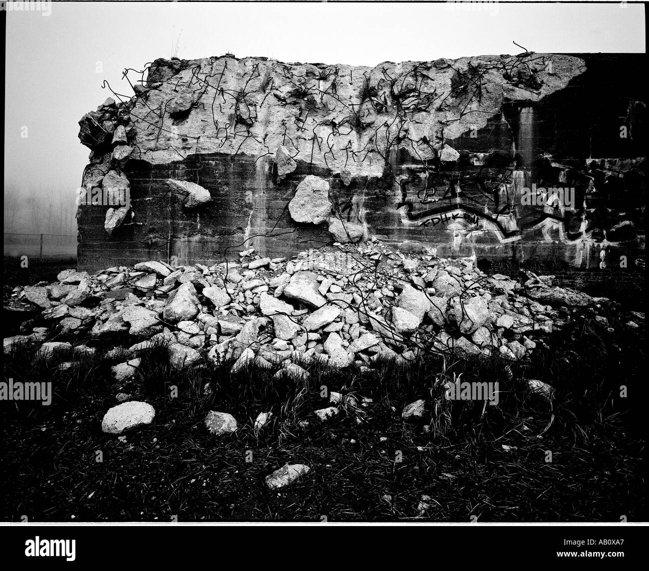 Atlantikwall von Deutschland gegen die alliierten Angriff während WW2 Bunker, Breskens, Shelde Fluss gebaut, Stockfoto