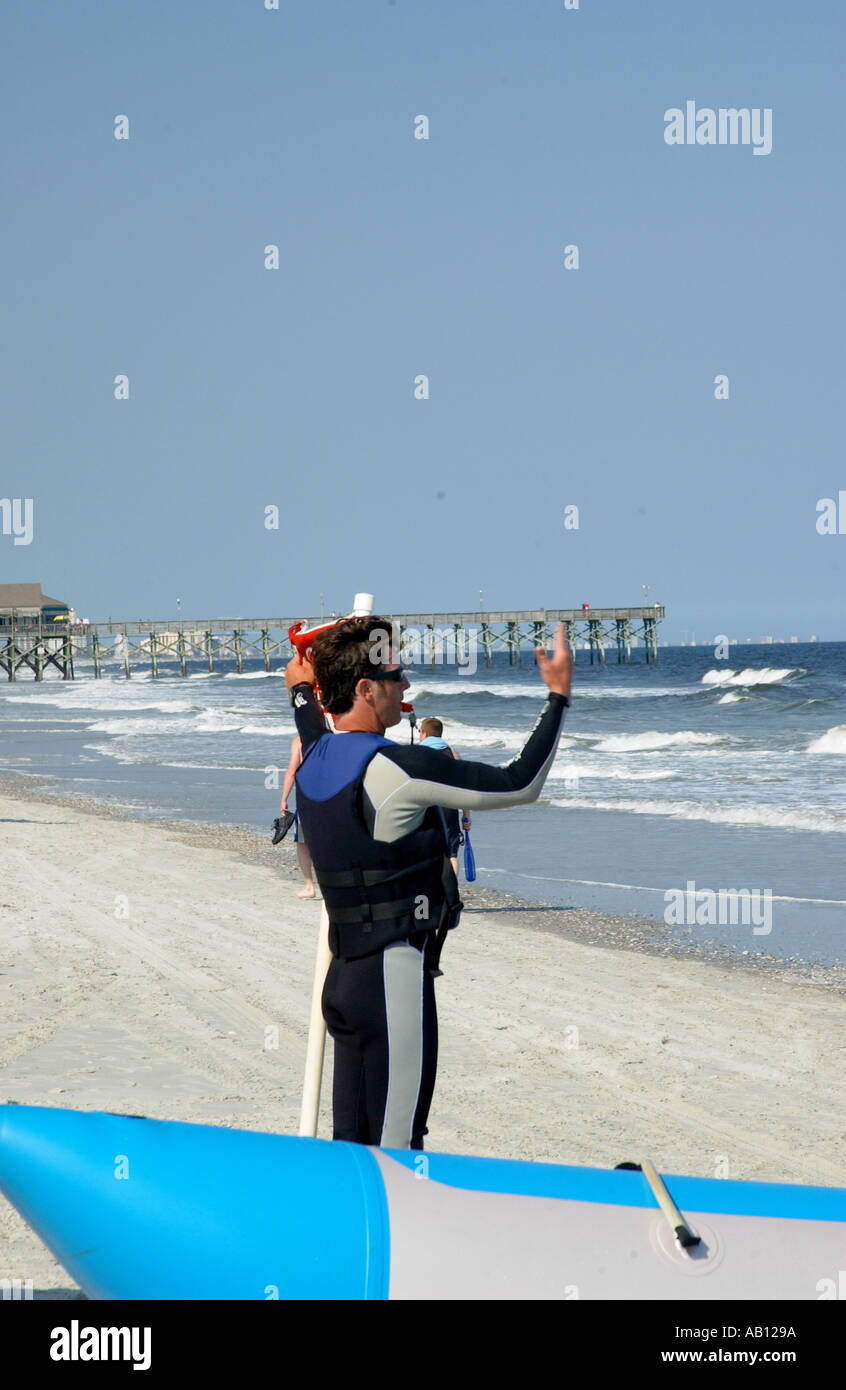 Rettungsschwimmer at Myrtle Beach South Carolina USA Stockfoto
