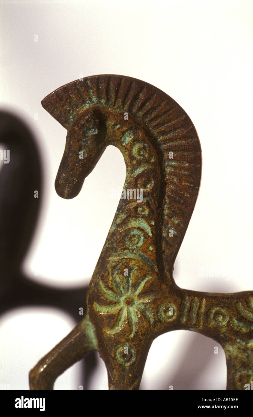 1337 etruskische Bronze Pferd Stockfoto