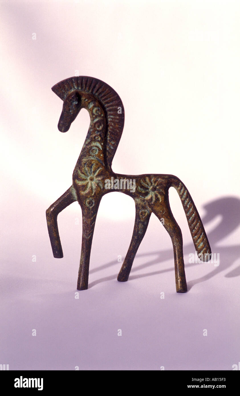 1342 etruskische Bronze Pferd Stockfoto