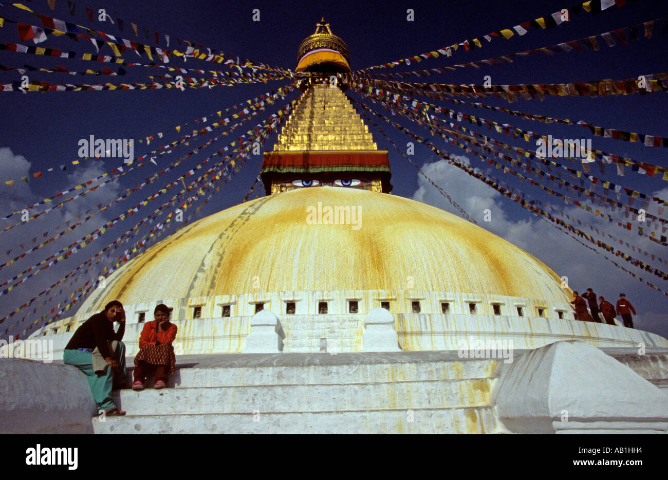 Ein buddhistischer Tempel in Kathmandu-Nepal Stockfoto