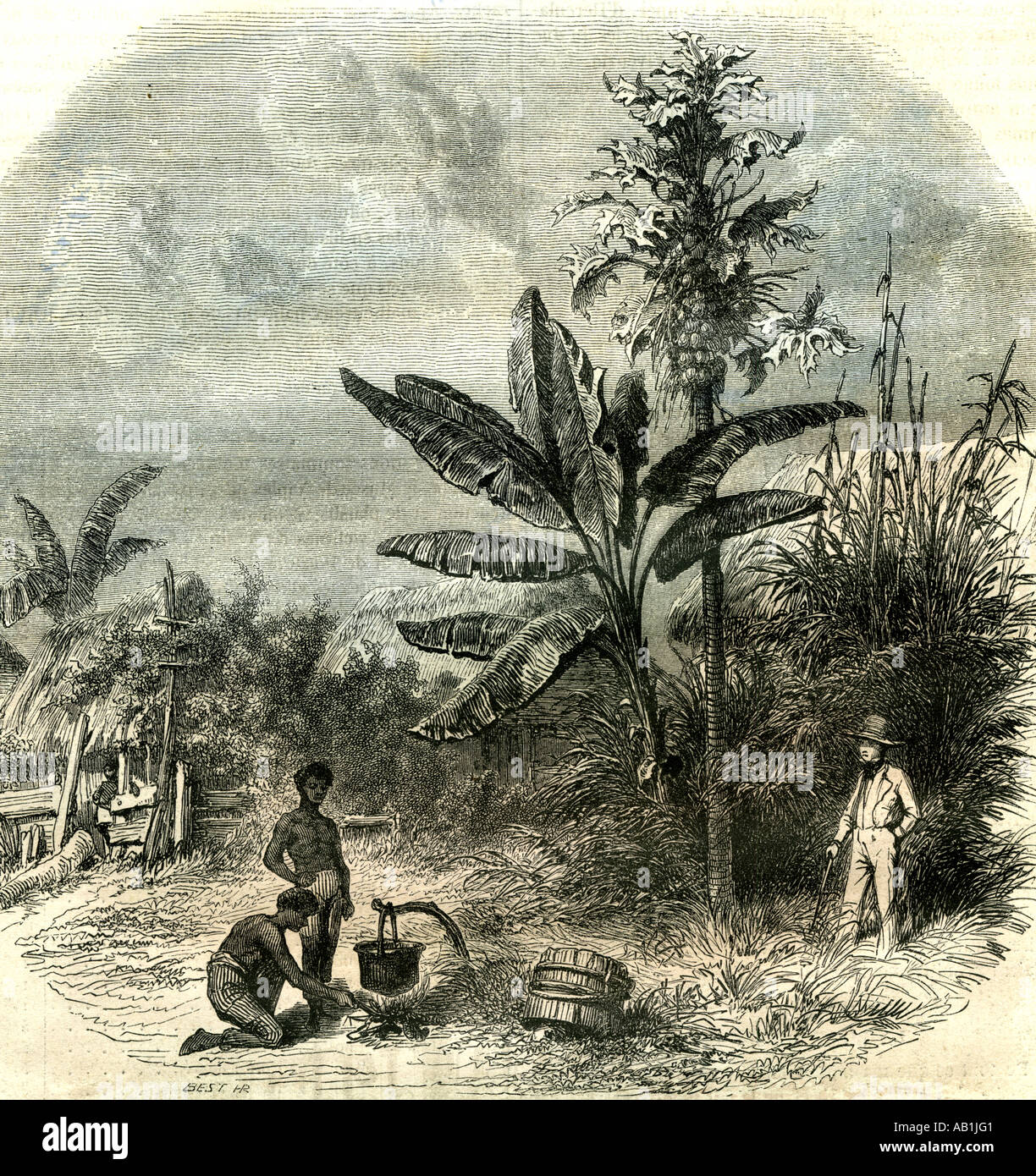 Guadeloupe Frankreich 19. Jahrhundert Stockfoto
