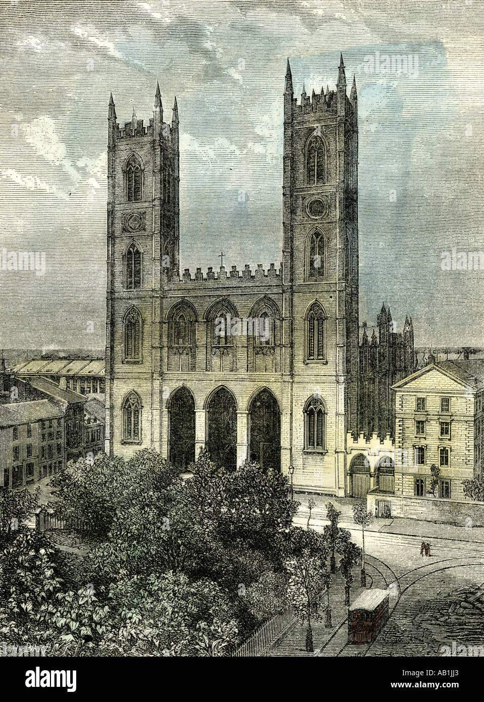 Kanada Montreal Dom Cathedrale des 19. Jahrhunderts Stockfoto