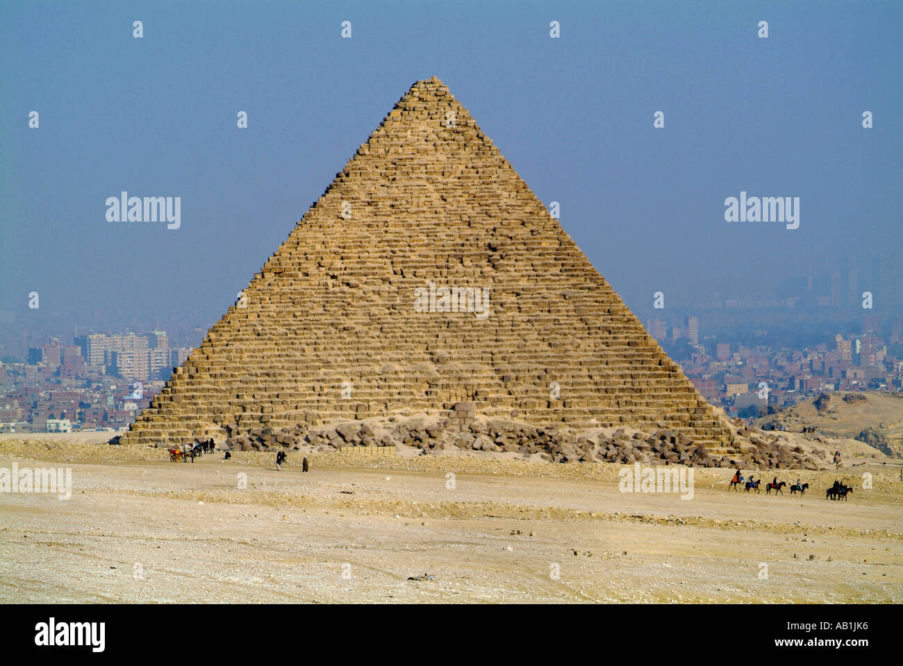 Große Pyramide von Khafu, Giza, al-Ahram, Kairo, Ägypten. Stockfoto
