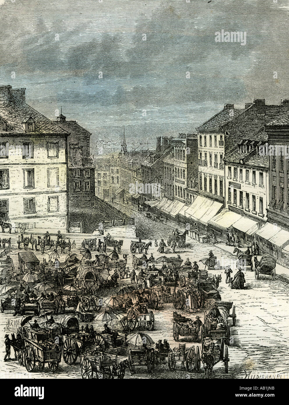 Quebec Markt 19. Jahrhundert Stockfoto