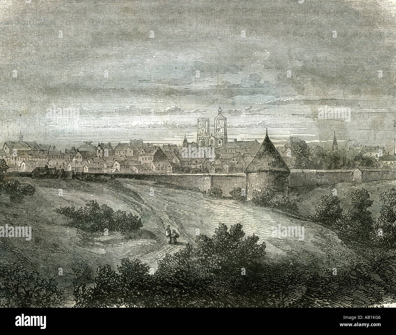 Langres Haute Marne 1847 Frankreich Stockfoto