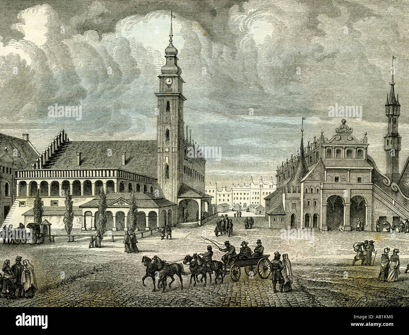 Cracovie Krakau Polen des 19. Jahrhunderts Stockfoto