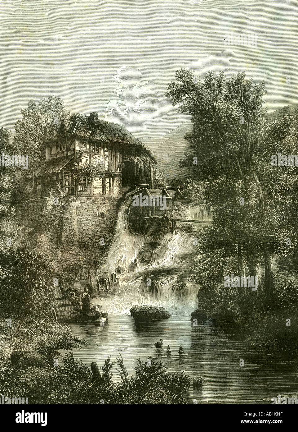 Das Ferienhaus an der Mühle 19 Jahrhundert Stockfoto