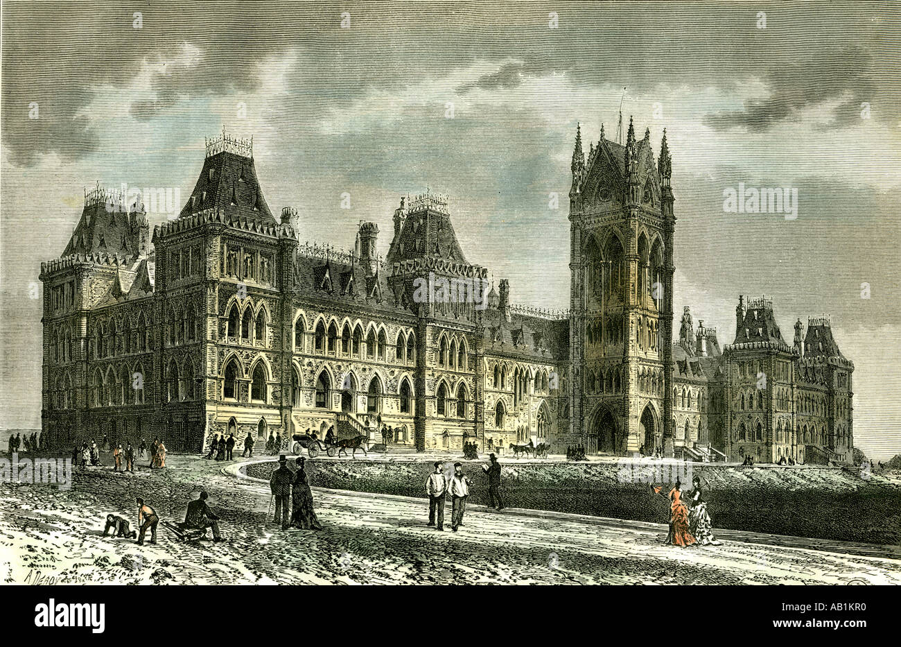 Ottawa Parlement Deutschland 19. Jahrhundert Stockfoto
