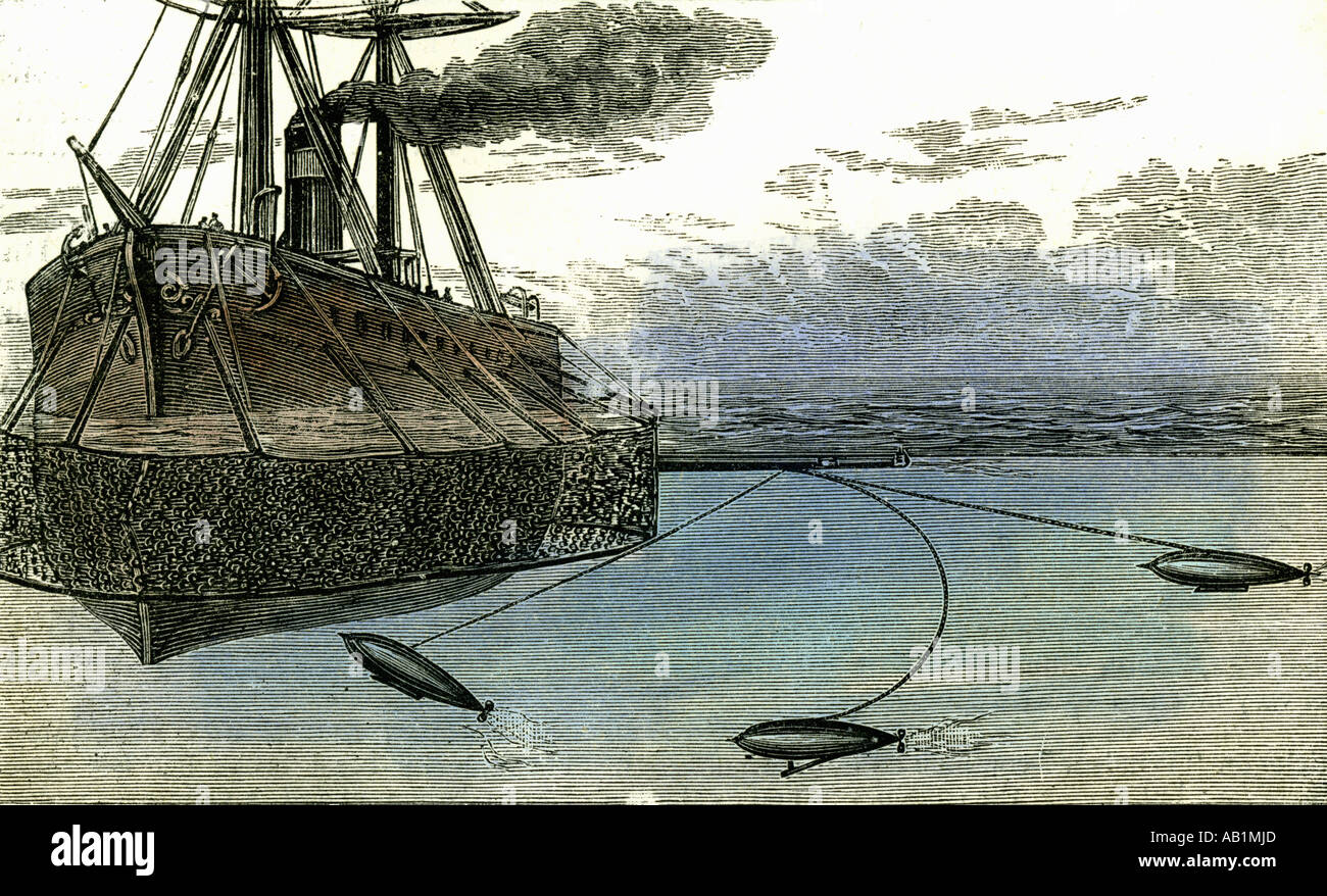 Berdan Torpedo 1885 Schiff Stockfoto
